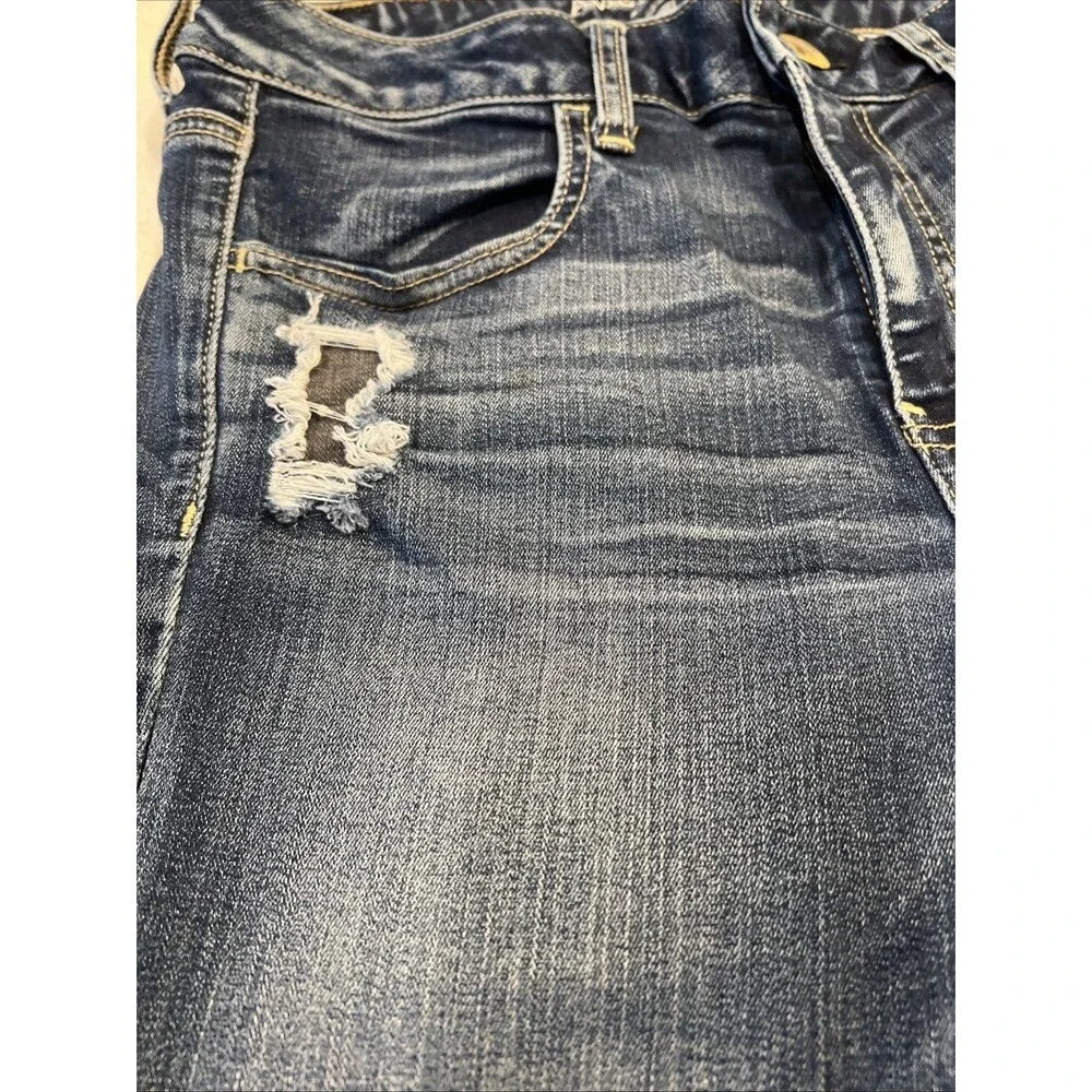 Women’s American eagle jeggings distressed destroyed medium wash size 8 regular - Picture 7 of 14